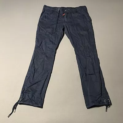 RLX Ralph Lauren Tactical Parachute Pants Adult 36 Slim Blue Cotton 36x32 Mens • $49.90