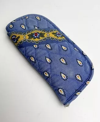 Vintage Vera Bradley Quilted Blue Yellow Floral Glasses Case Holder • $10.66