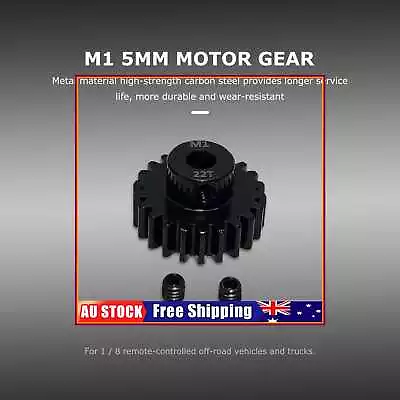 $9.79 • Buy M1 5mm Brushed Brushless Motor Pinion Gear Metal For 1/8 RC Buggy Truck (22T)