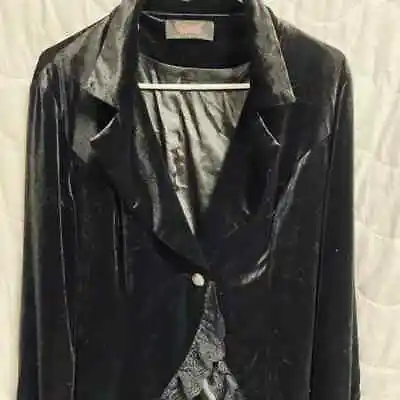 Women Gothic Victorian Velvet Top Jacket Blouse Lace • $29.95