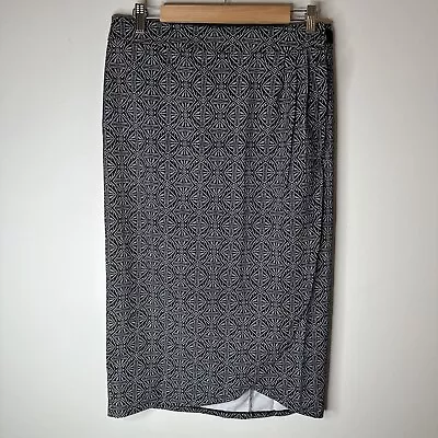 Rip Skirt Hawaii Women's Midi Skirt Cover Up Wrap Black White Geometric Sz Small • $35.99