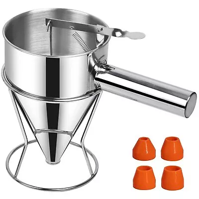 Pancake Batter Dispenser Multicaliber Stainless Steel Funnel Cake Dispenser With • $28.85