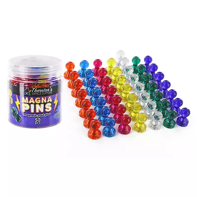 50 Thornton's Magna Pins Small Strong Neodymium Magnetic Assorted Push Pins • $9.99