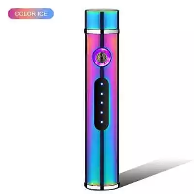 Dual Arc Plasma Electric Lighter USB Rechargeable Portable Lighters Ice Colorful • $10.99