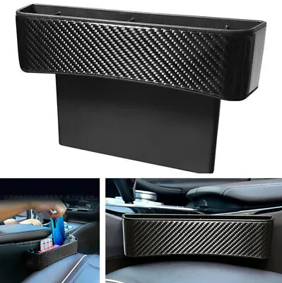 1Pcs Car Interior Crevice Storage Box Organizer Pocket Real Carbon Fiber + ABS • $41.41