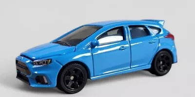 2018 FORD FOCUS RS Diorama Collectible DieCast Model Car 1:64 Blue LOOSE • $9.98