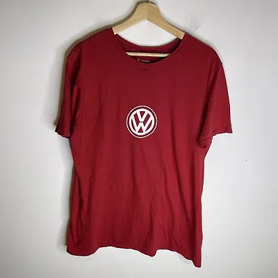 Volkswagen VW Driver Gear T-Shirt Mens Large Red Logo Auto Bus Bug Hippie Retro • $9.66