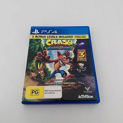 Crash Bandicoot N Sane Trilogy PS4 Game For Sony PlayStation 4 - 2017 - Aus Post • $24.70