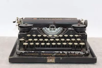 Antique Underwood Standard Portable Typewriter 1920's Reporter Used Vintage  • £150