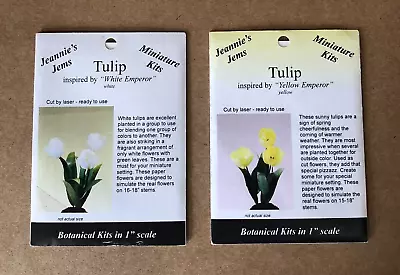 Dollhouse Miniature.  Laser Kit Flower Kits.  Tulips.   Lot Of 2 Packages. • $19.95