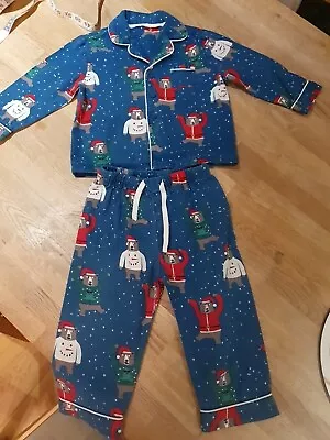 Marks And Spencer  Navy Red Christmas Pyjamas  1-2y Family Matching Christmas • £2.99