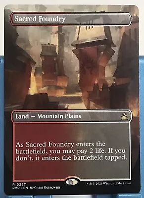 Sacred Foundry - Borderless R MTG Ravnica Remastered NM/M • $19.99