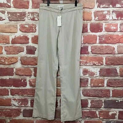 Vertigo Paris Pants Womens Size 6 Oyster Bark Striped Slacks Trousers • $67.14