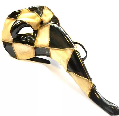 £15.99 • Buy Womens & Mens Masquerade Mask Harlequin Jester Chequered Long Nose Plague Mask