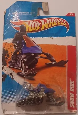 2011 Hot Wheels Thrill Racers ICE #193 Snow Ride Blue With Gray Skis #1/5 NIP • $5.99