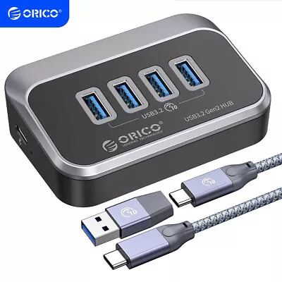 ORICO 4 Port USB 3.2 Hub 10Gbps USB C Splitter W/ 1.64Ft Cable For All MacBooks • $29.99