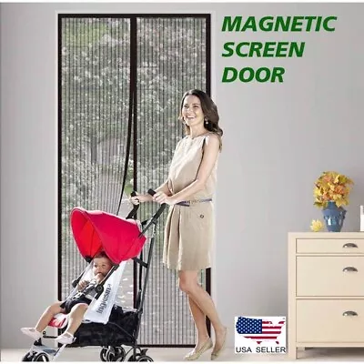 Magnetic Screen Door Heavy Duty Hands-Free Mosquito Mesh Anti Bugs Fly Curtain • $9.25