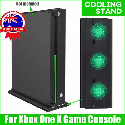 Vertical 3 Fans Cooling Stand Extra USB 2.0 Hubs For Xbox One X Game Console • $27.99