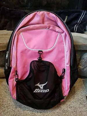 Mizuno Aerostrap Backpack Pink Softball Soccer Bag Camping Hiking Multi Purpose  • $34.99