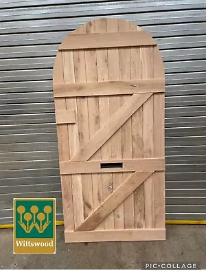 £416.34 • Buy Solid Oak Curved Top Ledged Garden Gate  AVAILABLE IN ANY SIZE