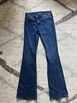 MiH Jeans Women’s 30 Marrakesh High Rise Blue Dark Wash Kick Flare Casual • $12.25