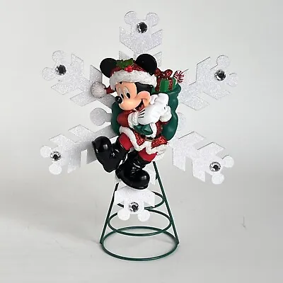Disneyland Disney Parks Santa Mickey Mouse Snowflake Tree Topper Christmas • $34.87