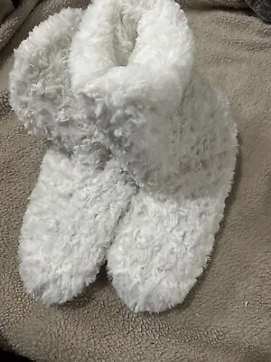 £4.99 • Buy The Slipper Co Ladies White Soft Boot Slippers Large Size 7 8