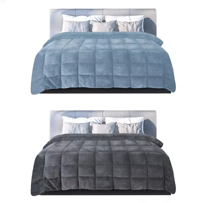 Dreamz Quilt Doona Comforter Mink Blanket Bedspread All Season Queen Super King • $57.99