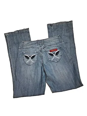 Sasson Bootcut Boogie Jeans Womens Sz 6 Vintage Y2K Stretch Blue Denim Mid Rise • $19.88