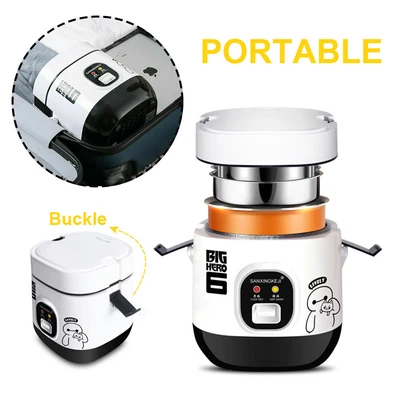 $31.39 • Buy AU Electric Rice Cooker Portable Mini Cooking 1-2Person With Steamer 1.2L 3 CUP