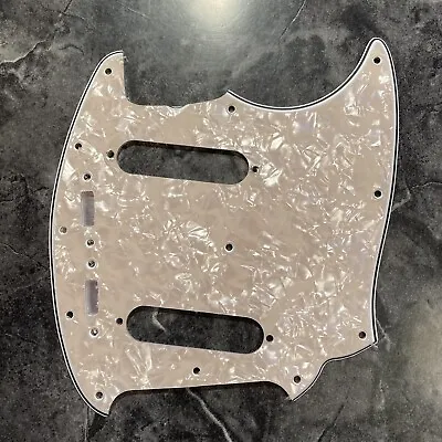 Vintage Accurate Pickguard For '64-'76 USA Fender Mustang Aged Pearl Wide Bevel • $59.95