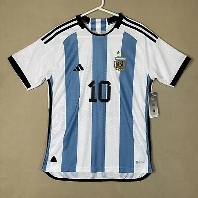Adidas T-Shirt Adult Extra Large Blue Messi 10 Jersey Football Soccer Mens NWT • $49.99