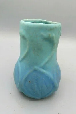 Vintage VAN BRIGGLE ART POTTERY  TULIP VASE MING TURQUOISE  • $59.95