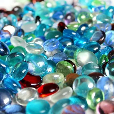 Accessories Marbles Decoration Pebbles Aquarium Glass Stones Beads Fish Tank • $13.52