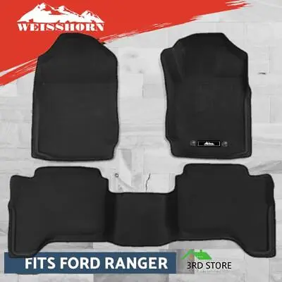$121.52 • Buy Weisshorn Ford Ranger Car Floor Mats PX PX2 PX3 Dual Cab 2011-2019 3D Rubber