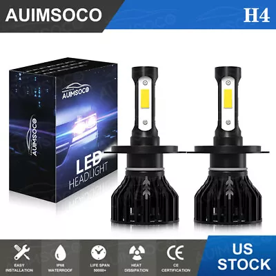 9003/H4 LED Headlight Bulbs Conversion Kit Hi/Low Beam 6000K White 200W 4000LM • $32.99