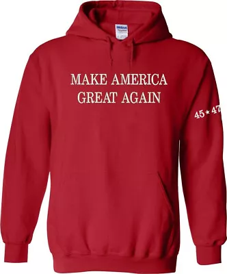 Make America Great Again Pullover Hoodie Embroidered Red • $37.99