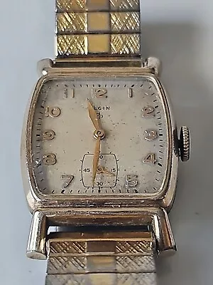 Elgin USA Vintage Men's Watch 15J Cal. 554 H220130 Runs 25mm 10K Rolled Gold Plt • $11