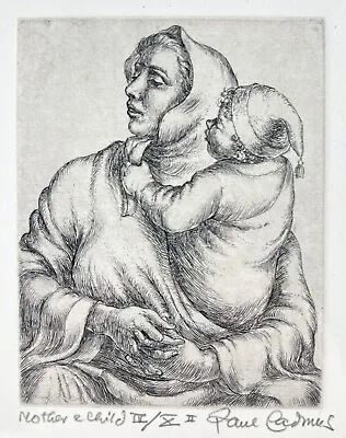 £1966.32 • Buy  Mother And Child  By Paul Cadmus Etching On Paper Hand Signed