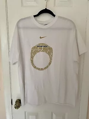 Miami Heat NBA Championship Ring White & Gold Nike T Shirt Mens  Large • $14.99