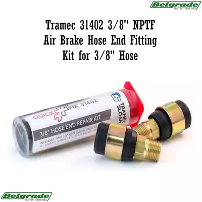 Tramec 31402 3/8'' NPTF Air Brake Hose End Fitting Kit For 3/8  Hose • $16.50