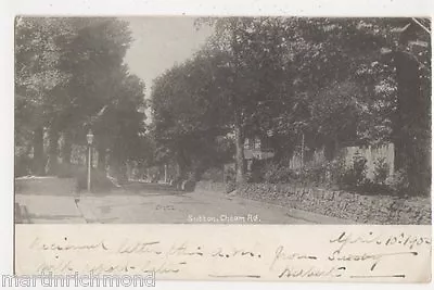 Sutton Cheam Road Early Surrey Postcard B463 • £3.80