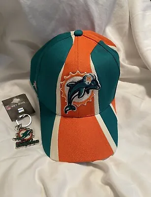 Miami Dolphins Cap NFL Football Reebok Strapback & Key Ring • $18.99
