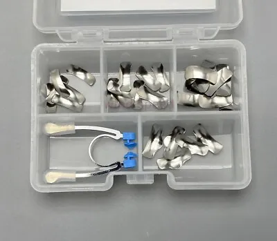 Dental Sectional Contoured Metal Matrices Matrix Bands Refill + Clip Ring Kit G2 • $11.69