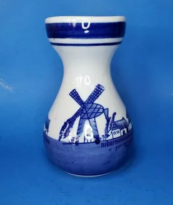 Delft Vase Holland Windmill Sailboats 6  High Marked # 12 Vintage • $14.97