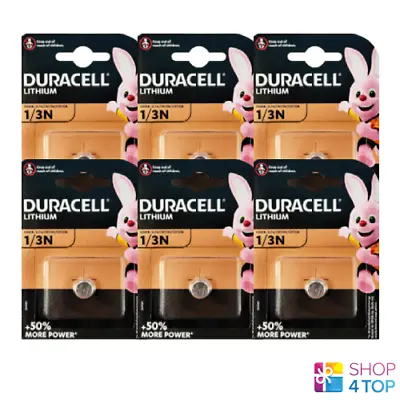 6 Duracell 1/3n 2l76 Lithium Batteries 3v Cr1 3n Cr11108 Dl1/3n Exp 2030 New • £25.08