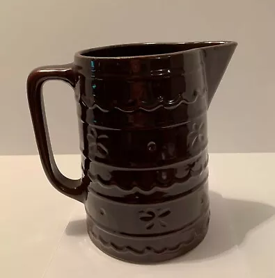 MarCrest Stoneware Ovenproof Pitcher/8  Tall/Dot & Daisy Pattern/Good Condition! • $20