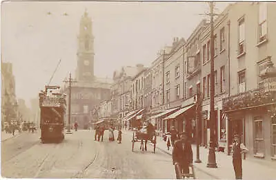 COLCHESTER HIGH STREET - OLD REAL PHOTO POSTCARD (ref 2510/20/G10) • £15