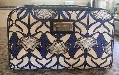 $124.99 • Buy Brand New - Beautiful Oroton Blue & White Patterned Deco-Style Clutch Bag