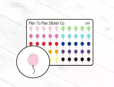 2109~~Mini Balloons Planner Stickers. • $2.95